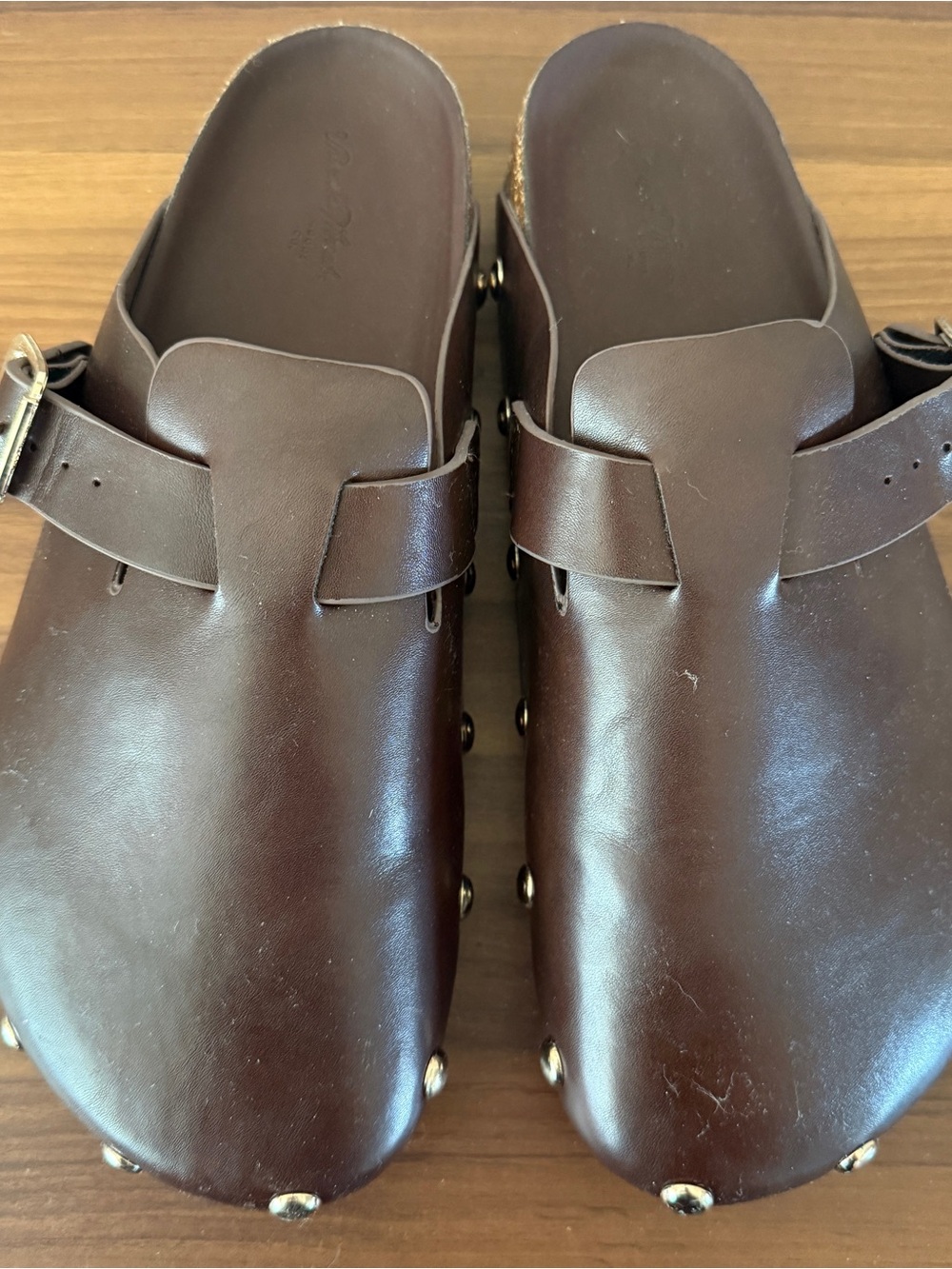 Universal Thread Dark Brown Clogs with Stud Details
